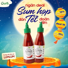 Gofit - Tương Ớt Hữu Cơ Sriracha LumLum Chai 250ML Xuất Xứ Thái Lan Gia Vị Nước Sốt Cho Ẩm Thực Healthy & Chay Mặn