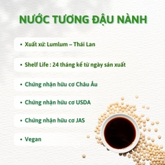 LumLum - Nước Tương Hữu Cơ, Chay Mặn LumLum chai 200ML, xuất xứ Thái Lan Nước Sốt Gia Vị