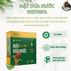 Mật Dừa Nước Tự Nhiên Thuần Chay Vietnipa, Hữu Cơ, Ngọt Sugar Honey