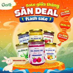 Sea Moss Gel Japi foods vị dứa xoài/ vị cam nhiệt đới/ vị thanh long đậu biếc/ vị thanh long đỏ hữu cơ 500ml