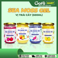 Sea Moss Gel Japi foods vị dứa xoài/ vị cam nhiệt đới/ vị thanh long đậu biếc/ vị thanh long đỏ hữu cơ 500ml