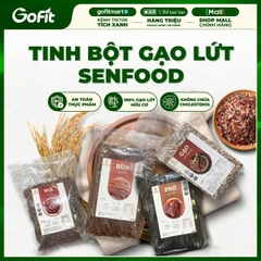 [TINH BỘT GẠO LỨT] Bún Phở Nuôi Hủ Tiếu Gạo Lứt Senfoods/Bún Lứt Gạo Lứt Hoàng Minh, Eat Clean Healthy Food, Gofit Mart, 500g
