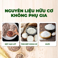 [TINH BỘT GẠO LỨT] Bún Phở Nuôi Hủ Tiếu Gạo Lứt Senfoods/Bún Lứt Gạo Lứt Hoàng Minh, Eat Clean Healthy Food, Gofit Mart, 500g