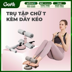 Trụ tập chữ T kèm dây kháng lực tập cơ bụng, tập eo, Gym đồ dùng thể thao tại nhà đa năng