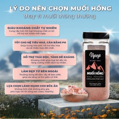 Muối hồng Vipep xuất xứ Himalaya chuyên dùng sơ chế món ăn, nguyên hạt và xay nhuyễn