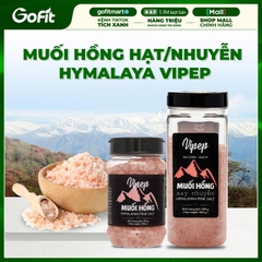 Muối hồng Vipep xuất xứ Himalaya chuyên dùng sơ chế món ăn, nguyên hạt và xay nhuyễn