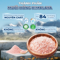 Muối hồng Vipep xuất xứ Himalaya chuyên dùng sơ chế món ăn, nguyên hạt và xay nhuyễn