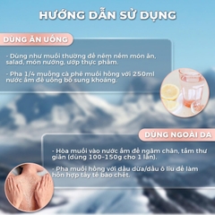 Muối hồng Vipep xuất xứ Himalaya chuyên dùng sơ chế món ăn, nguyên hạt và xay nhuyễn