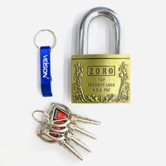 Ổ khoá ZORO bông chìa tròn càng ngắn thép hardened không gỉ