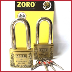Ổ khoá càng dài ZORO bông chìa tròn thép hardened chống gỉ chống nước
