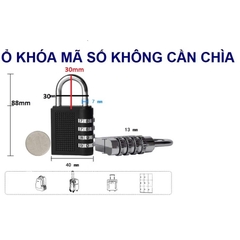 Ổ khóa số mật mã ZORO màu trắng 4 phân - thích hợp khóa tủ, bát cửa phòng trọ nhỏ