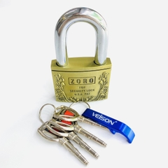Ổ khoá ZORO bông chìa tròn càng ngắn thép hardened không gỉ