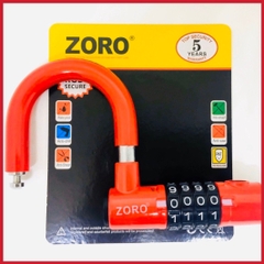 Ổ khóa mật mã 4 số ZORO dạng chữ U màu đỏ thay đổi mật mã theo ý muốn