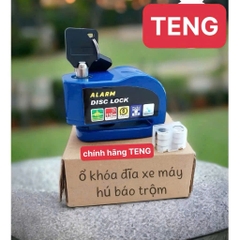ổ khóa đĩa xe máy báo động chống trộm chính hãng TENG màu xanh