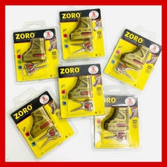 Ổ khóa đĩa xe máy ZORO vàng đồng-lưỡi gà tự động