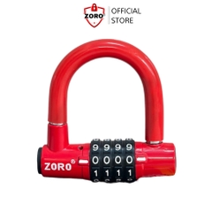 Ổ khóa mật mã 4 số ZORO dạng chữ U màu đỏ thay đổi mật mã theo ý muốn