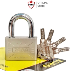 Ổ khóa ZORO 6 phân chìa muỗng càng ngắn thép hardened - khóa cửa bấm công nghệ mỹ
