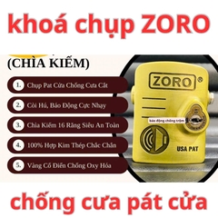 Khóa chụp pát cửa báo động chống trộm ZORO chìa xe hơi