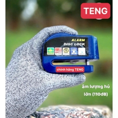 ổ khóa đĩa xe máy báo động chống trộm chính hãng TENG màu xanh