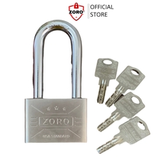 Ổ khóa ZORO 6 phân càng dài,chìa muỗng - khóa bấm không cần chìa