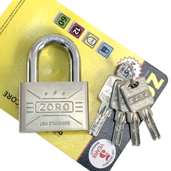 Ổ khóa ZORO 6 phân chìa muỗng càng ngắn thép hardened - khóa cửa bấm công nghệ mỹ