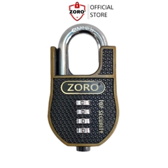 Ổ khóa mật mã chống cắt ZORO cao cấp - thép hardened chống gỉ chống nước bảo mật cao chống trộm