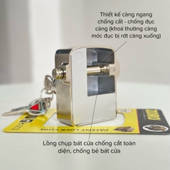 Ổ khóa chụp bát cửa báo động chống trộm ZORO chìa đạn tròn