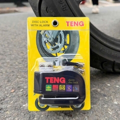Ổ khóa đĩa xe máy báo động chống trộm chính hãng TENG màu đen