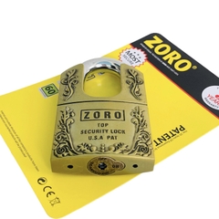 Ổ khóa chống cắt ZORO bông lúa chìa tròn cao cấp - khóa ngoài trời chống gỉ