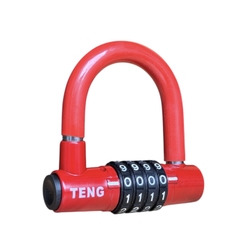 ổ khóa số chữ U TENG, màu đỏ