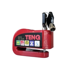 Ổ khóa đĩa xe máy báo động chống trộm chính hãng TENG màu đỏ