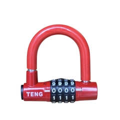 ổ khóa số chữ U TENG, màu đỏ