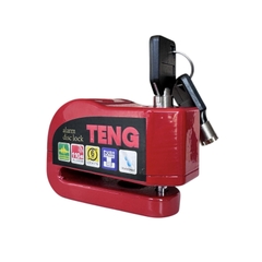 Ổ khóa đĩa xe máy báo động chống trộm chính hãng TENG màu đỏ