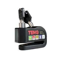 Ổ khóa đĩa xe máy báo động chống trộm chính hãng TENG màu đen