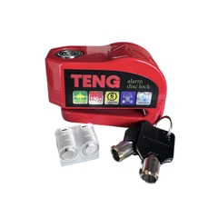 Ổ khóa đĩa xe máy báo động chống trộm chính hãng TENG màu đỏ