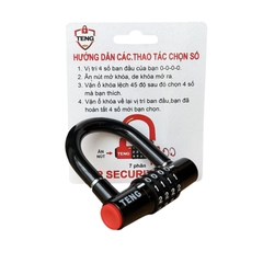 ổ khóa số chữ U TENG, màu đen