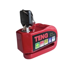 Ổ khóa đĩa xe máy báo động chống trộm chính hãng TENG màu đỏ