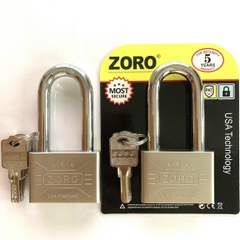 Ổ khóa ZORO 6 phân càng dài,chìa muỗng - khóa bấm không cần chìa