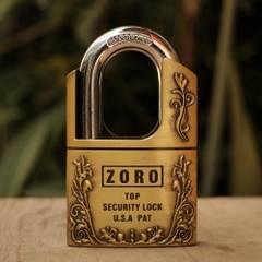 Ổ khóa chống cắt ZORO bông lúa chìa tròn cao cấp - khóa ngoài trời chống gỉ