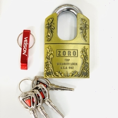 Ổ khóa chống cắt ZORO bông lúa chìa tròn cao cấp - khóa ngoài trời chống gỉ