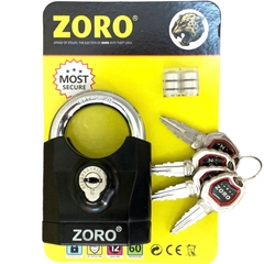 ổ khóa báo động ZORO,7 phân,chìa xe hơi, màu đen,mẫu mới 2025