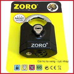 ổ khóa báo động ZORO,7 phân,chìa xe hơi, màu đen,mẫu mới 2025