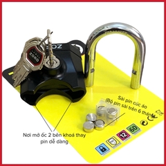 ổ khóa báo động ZORO,7 phân,chìa xe hơi, màu đen,mẫu mới 2025