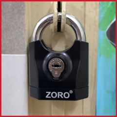 ổ khóa báo động ZORO,7 phân,chìa xe hơi, màu đen,mẫu mới 2025