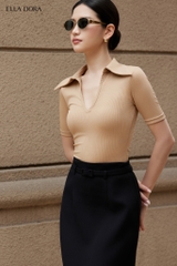AT38LA - Áo thun cổ đức xẻ V