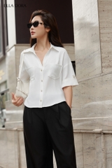 SM158LA - Sơ mi cổ V 2 túi ngực