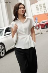 SM161LA - Sơ mi buộc nơ eo
