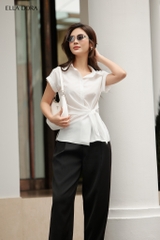 SM161LA - Sơ mi buộc nơ eo