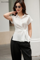 SM161LA - Sơ mi buộc nơ eo