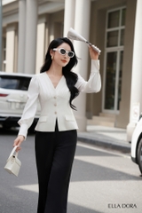 Sơ mi phối 2 nắp túi